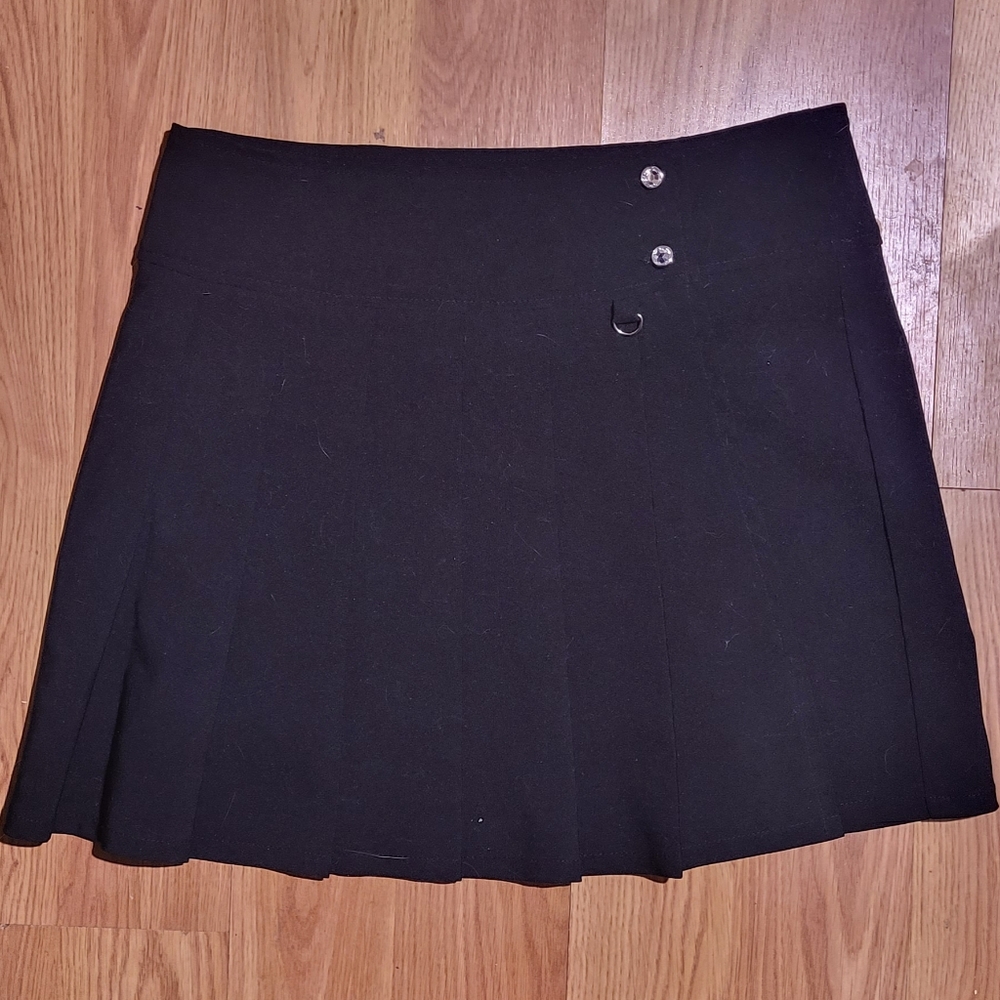 California Concepts Black Pleated Wrap Around Skirt L